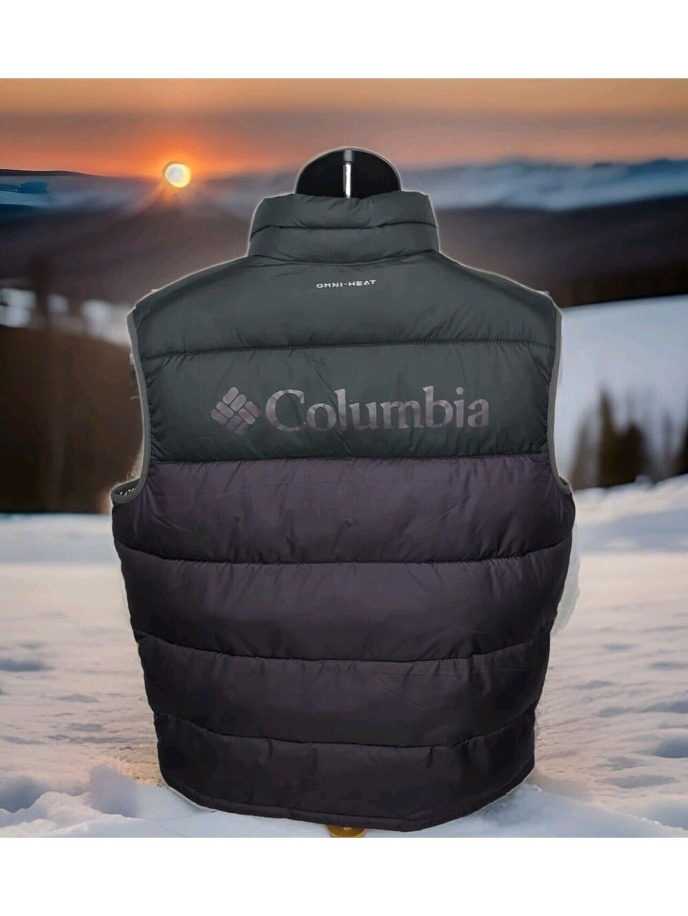Columbia Pike Lake Winter Puffer Vest Jacket Mens Large Omni-heat Ski Coat Plum